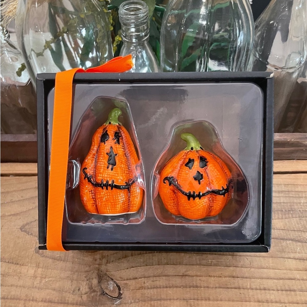 Blue Sky Halloween Pumpkin Salt & Pepper Set
New release “STITCHED PUMPKIN” Set!